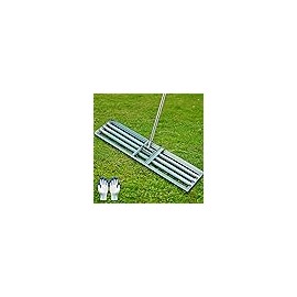 Nuanchu Lawn Leveling Rake with 78'' Long Handle, Stainless Steel Landscape Rake, ...