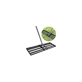 Lawn Leveling Rake, 6.5 FT 36"X10" Long Handle Level Lawn Rake, Black Heavy Duty ...